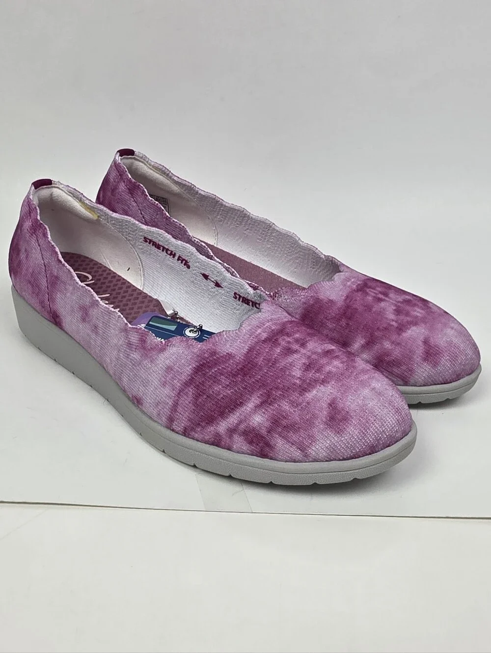 Skechers Cleo FLEX Wedge Tie Dye Pink NEW - 8.5 - Picture 4 of 12